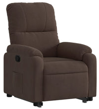 Relaxsessel mit Aufstehhilfe Braun Mikrofasergewebe