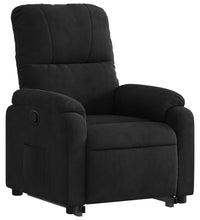 Relaxsessel mit Aufstehhilfe Schwarz Mikrofasergewebe