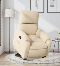 Relaxsessel mit Aufstehhilfe Creme Mikrofasergewebe