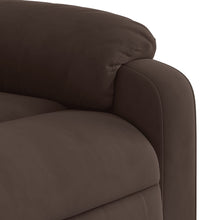 Massagesessel mit Aufstehhilfe Braun Mikrofasergewebe