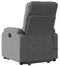 Massagesessel mit Aufstehhilfe Dunkelgrau Mikrofasergewebe