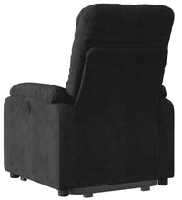 Massagesessel mit Aufstehhilfe Schwarz Mikrofasergewebe