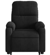 Massagesessel mit Aufstehhilfe Schwarz Mikrofasergewebe