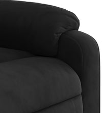 Massagesessel mit Aufstehhilfe Schwarz Mikrofasergewebe