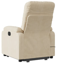 Massagesessel mit Aufstehhilfe Creme Mikrofasergewebe