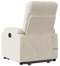 Massagesessel mit Aufstehhilfe Beige Mikrofasergewebe