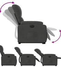 Relaxsessel Aufstehhilfe Elektrisch Dunkelgrau Mikrofasergewebe