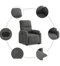 Relaxsessel Aufstehhilfe Elektrisch Dunkelgrau Mikrofasergewebe