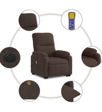 Massagesessel Aufstehhilfe Elektrisch Braun Mikrofasergewebe