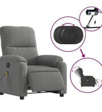 Massagesessel Aufstehhilfe Elektrisch Dunkelgrau