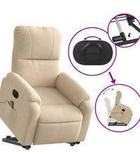 Massagesessel Aufstehhilfe Elektrisch Creme Mikrofasergewebe