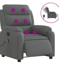 Massagesessel Elektrisch Dunkelgrau Stoff