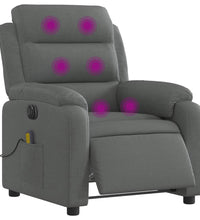 Massagesessel Elektrisch Dunkelgrau Stoff
