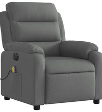 Massagesessel Elektrisch Dunkelgrau Stoff