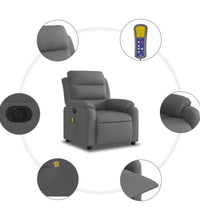 Massagesessel Elektrisch Dunkelgrau Stoff