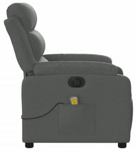 Massagesessel Elektrisch Dunkelgrau Stoff