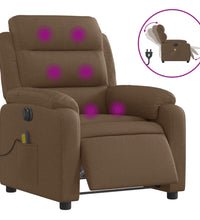 Massagesessel Elektrisch Braun Stoff