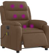 Massagesessel Elektrisch Braun Stoff