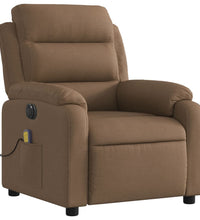 Massagesessel Elektrisch Braun Stoff