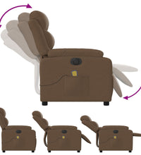 Massagesessel Elektrisch Braun Stoff