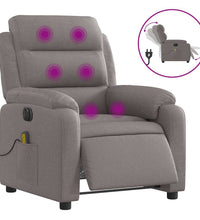 Massagesessel Elektrisch Taupe Stoff
