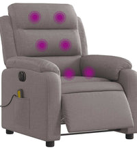 Massagesessel Elektrisch Taupe Stoff