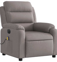 Massagesessel Elektrisch Taupe Stoff