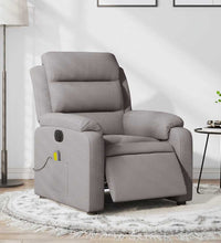 Massagesessel Elektrisch Taupe Stoff