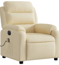 Massagesessel Elektrisch Creme Stoff