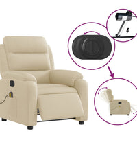 Massagesessel Elektrisch Creme Stoff