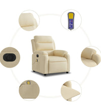 Massagesessel Elektrisch Creme Stoff