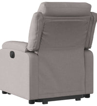 Relaxsessel mit Aufstehhilfe Taupe Stoff
