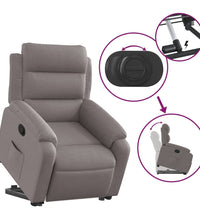 Relaxsessel mit Aufstehhilfe Taupe Stoff