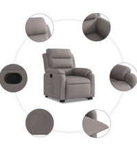 Relaxsessel mit Aufstehhilfe Taupe Stoff