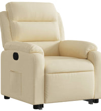 Relaxsessel mit Aufstehhilfe Creme Stoff