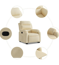 Relaxsessel mit Aufstehhilfe Creme Stoff
