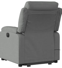 Massagesessel mit Aufstehhilfe Dunkelgrau Stoff