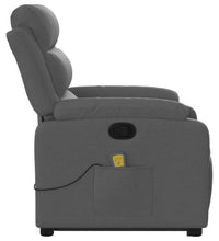 Massagesessel mit Aufstehhilfe Dunkelgrau Stoff