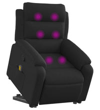 Massagesessel mit Aufstehhilfe Schwarz Stoff