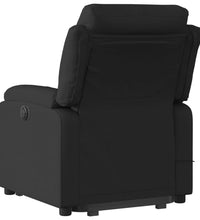 Massagesessel mit Aufstehhilfe Schwarz Stoff