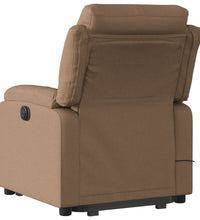 Massagesessel mit Aufstehhilfe Braun Stoff