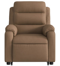 Massagesessel mit Aufstehhilfe Braun Stoff