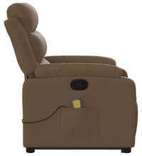 Massagesessel mit Aufstehhilfe Braun Stoff