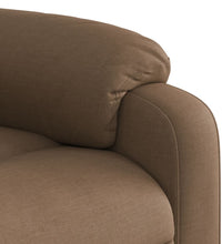 Massagesessel mit Aufstehhilfe Braun Stoff