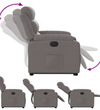 Relaxsessel mit Aufstehhilfe Elektrisch Taupe Stoff