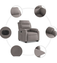 Relaxsessel mit Aufstehhilfe Elektrisch Taupe Stoff
