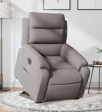 Relaxsessel mit Aufstehhilfe Elektrisch Taupe Stoff