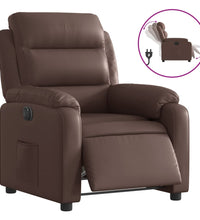 Elektrischer Relaxsessel Braun Kunstleder