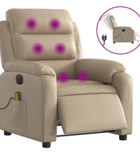 Massagesessel Elektrisch Cappuccino-Braun Kunstleder