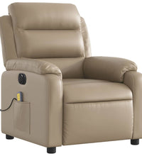Massagesessel Elektrisch Cappuccino-Braun Kunstleder